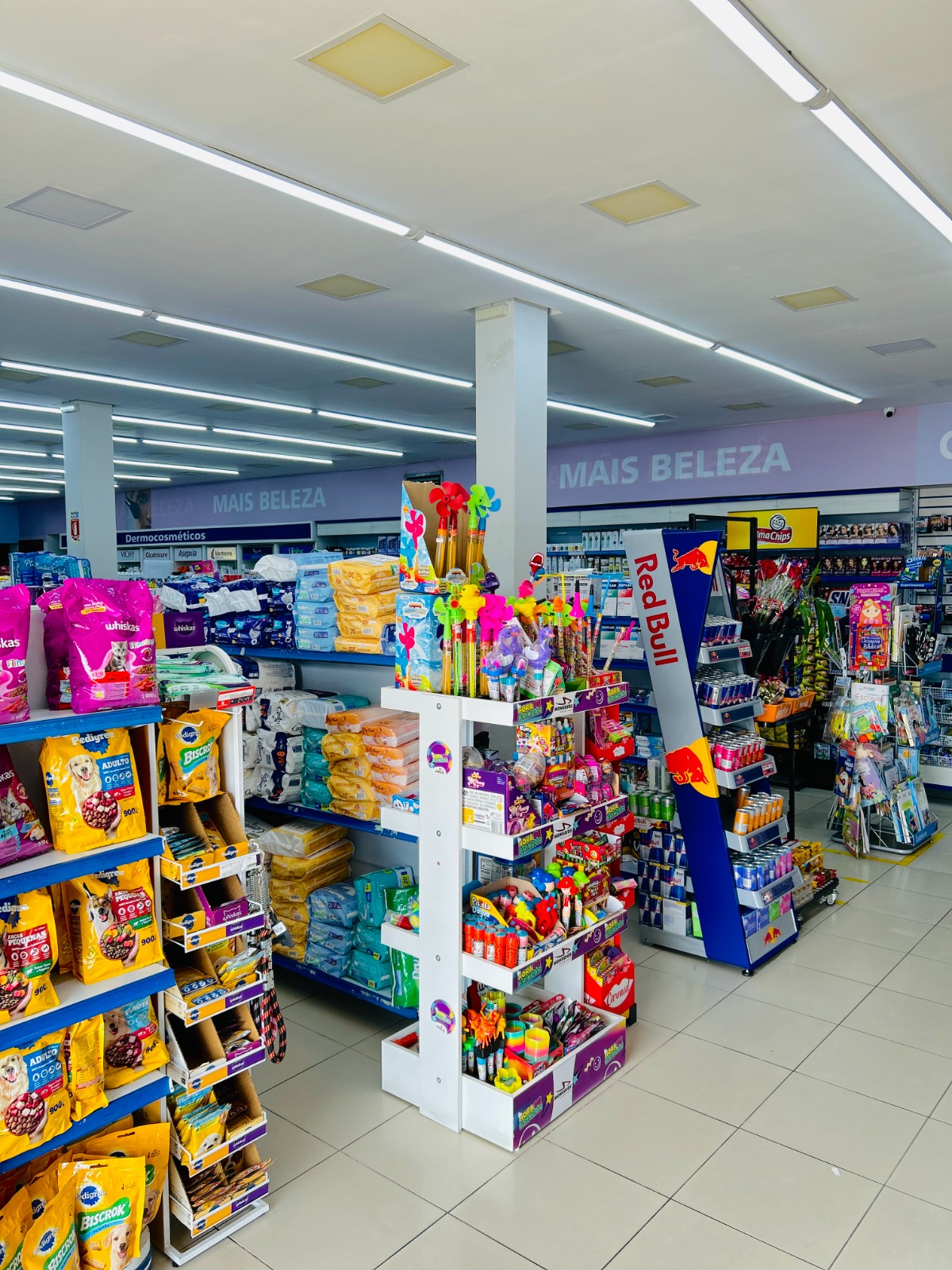 Seção de beleza e conveniência